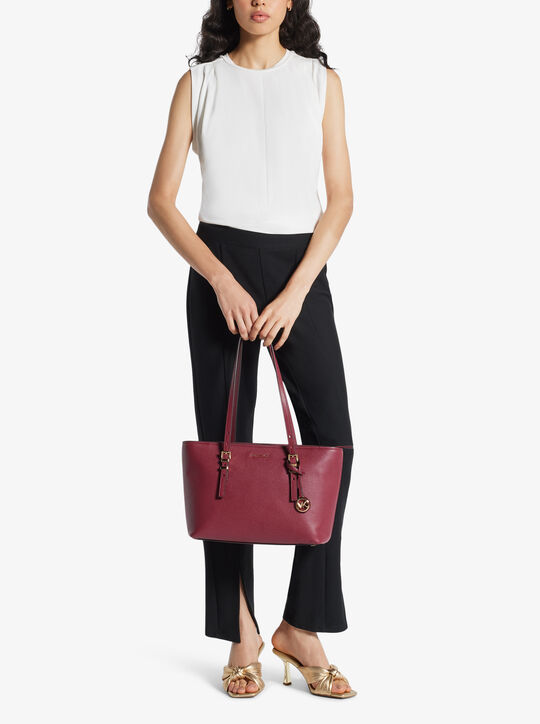 Quinn Medium Pebbled Leather Tote Bag michael kors quinn medium pebbled leather tote bag