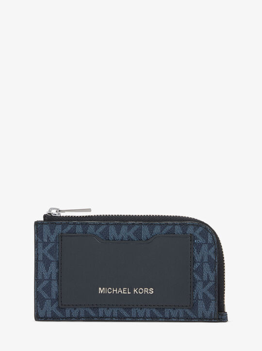 Logo Zip-Around Card Case michael kors logo zip around card case
