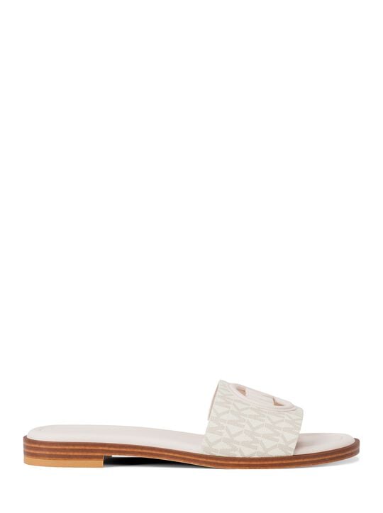 Carissa Signature Logo Slide Sandal michael kors carissa signature logo slide sandal