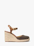 michael kors kenzie signature logo espadrille wedge