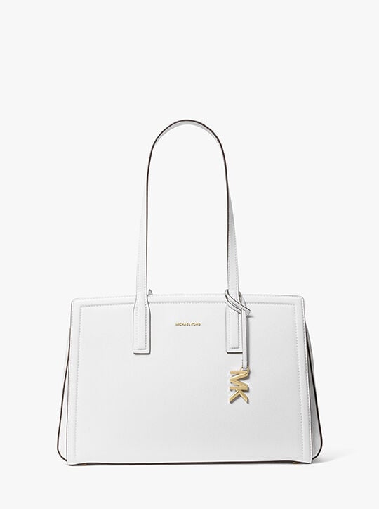 Laila Medium Leather Tote Bag michael kors laila medium leather tote bag
