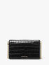 Jet Set Medium Crocodile Embossed Leather Crossbody Bag michael kors jet set medium crocodile embossed leather crossbody bag