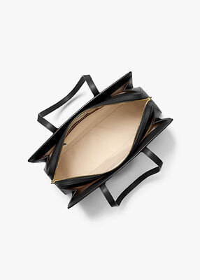 michael kors حقيبة ليلى الجلدية متوسطة الحجم