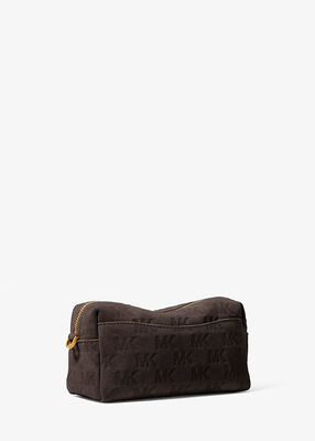 michael kors bryant small logo embossed suede convertible crossbody bag