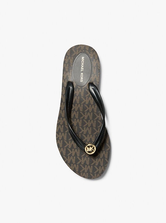Posie Signature Logo Flip Flop michael kors posie signature logo flip flop