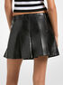 michael kors pleated patent mini skirt