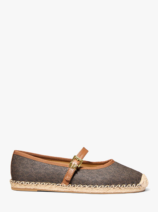 michael kors lynn signature logo ballet espadrille