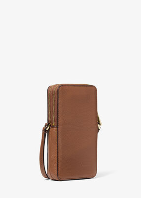michael kors jet set small pebbled leather smartphone crossbody bag