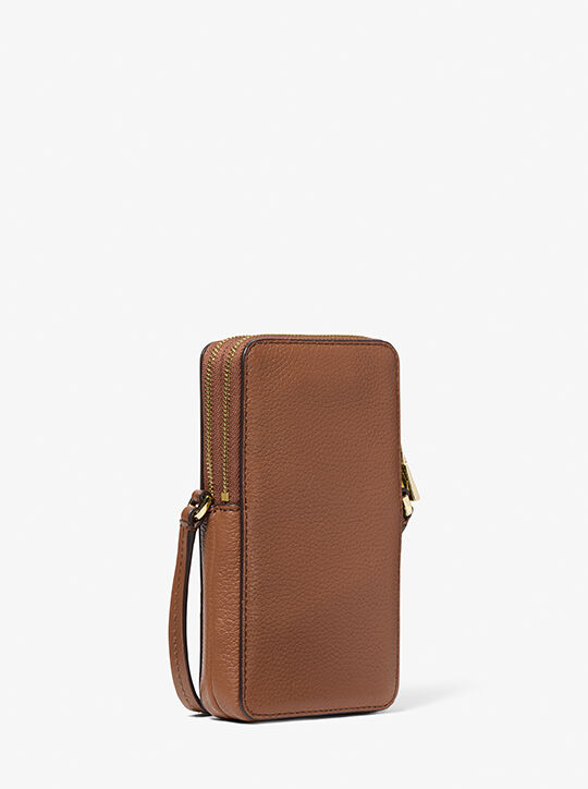 michael kors jet set small pebbled leather smartphone crossbody bag
