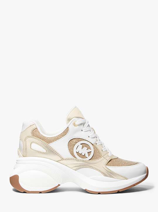 حذاء رياضي زوما سلسلة لامعة شبكية ومعدنية michael kors حذاء رياضي زوما سلسلة لامعة شبكية ومعدنية