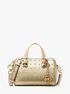 Grayson Small Studded Metallic Leather Duffel Crossbody Bag michael kors grayson small studded metallic leather duffel crossbody bag