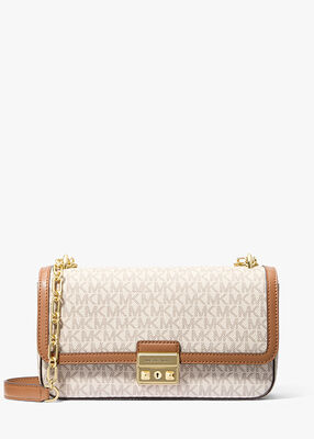 michael kors tribeca large signature logo shoulder bag