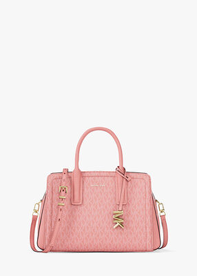 michael kors laila small signature logo satchel