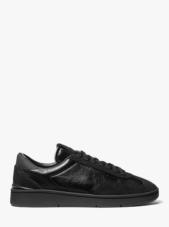 michael kors wilton leather and suede sneaker