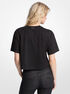 michael kors logo studded cotton jersey t shirt