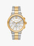 michael kors oversized billie two tone watch