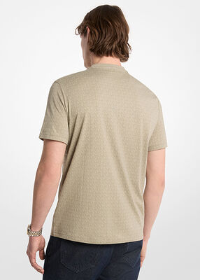 michael kors signature logo print cotton jersey t shirt