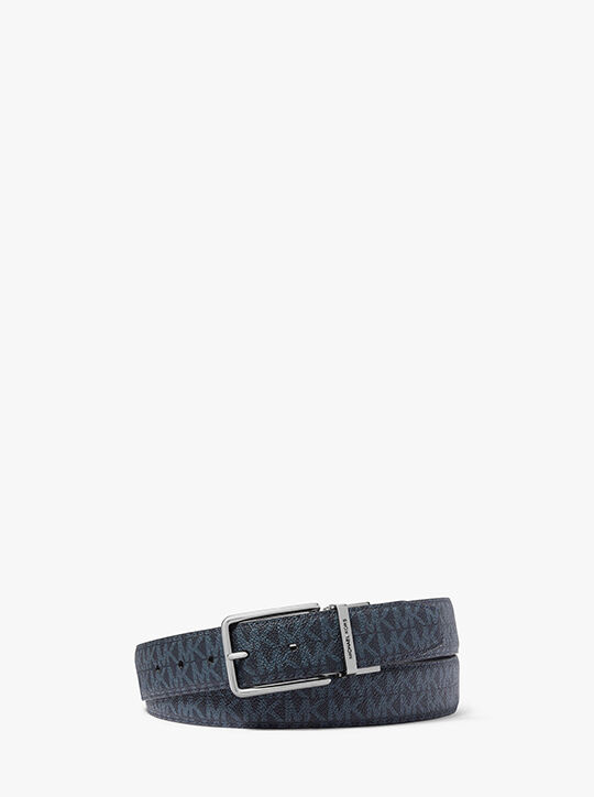 michael kors reversible logo and leather belt