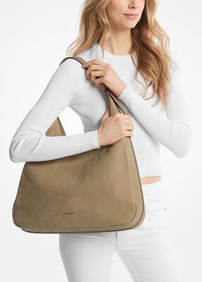 michael kors nolita large nubuck hobo shoulder bag