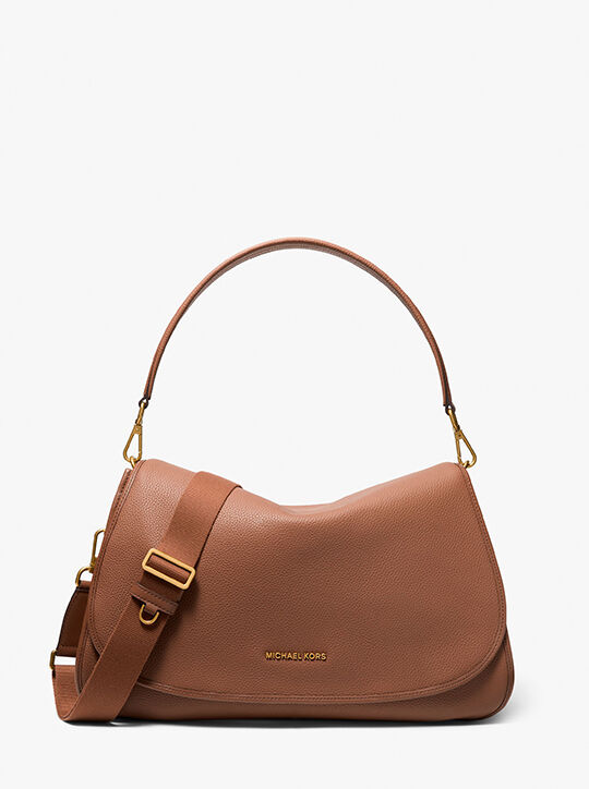 Holmes Extra-Large Pebbled Leather Convertible Messenger Bag michael kors holmes extra large pebbled leather convertible messenger bag
