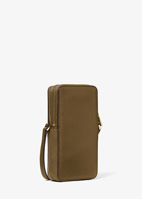 michael kors jet set small pebbled leather smartphone crossbody bag