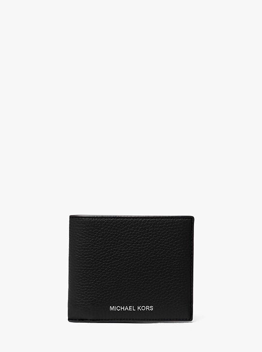 Cooper Pebbled Leather Billfold Wallet michael kors cooper pebbled leather billfold wallet