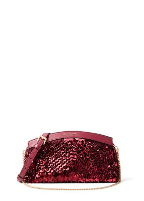 michael kors athena small metallic sequin embellished convertible clutch