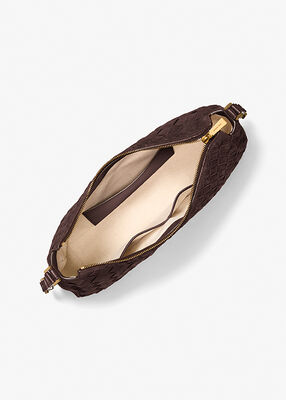 michael kors nolita medium hand woven suede shoulder bag