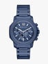 michael kors prescott chronograph blue stainless steel watch
