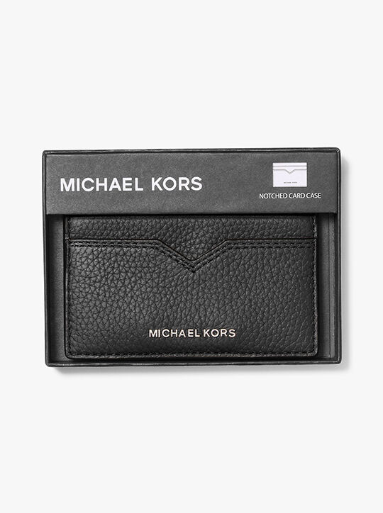 حافظة بطاقات هادسون من الجلد المحبب michael kors حافظة بطاقات هادسون من الجلد المحبب