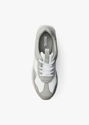 michael kors raina mixed media trainer