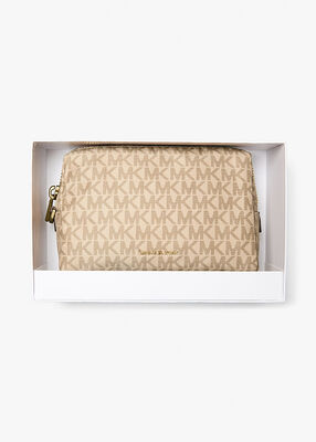 michael kors zadie small signature logo wristlet