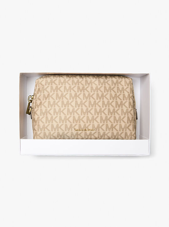 michael kors zadie small signature logo wristlet