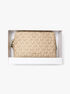 michael kors zadie small signature logo wristlet