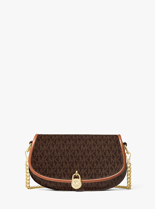 michael kors mila small signature logo crossbody bag
