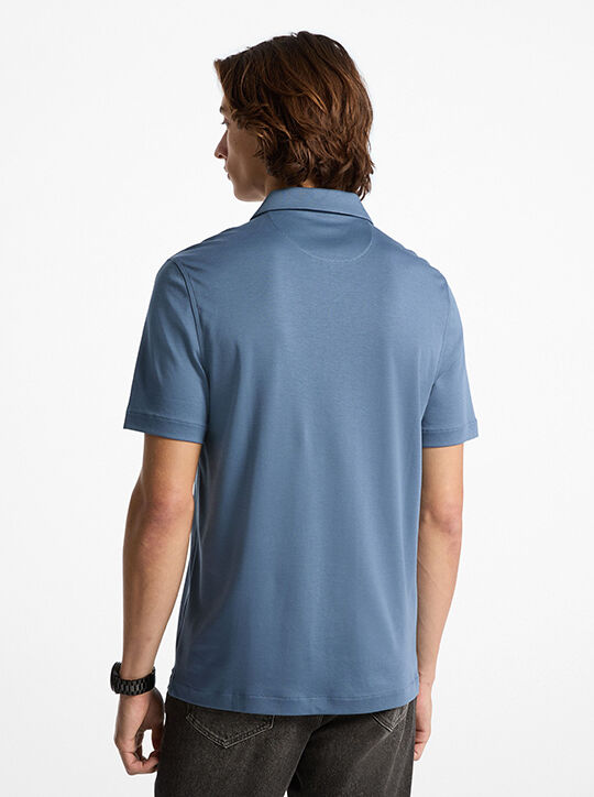 Cotton Half-Zip Polo Shirt michael kors cotton half zip polo shirt