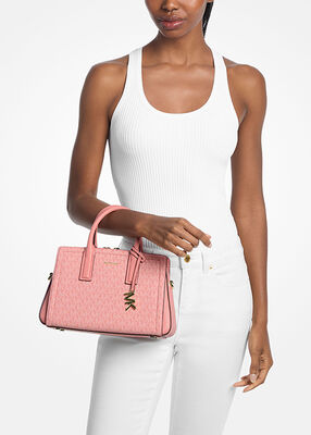 michael kors laila small signature logo satchel