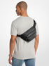 Signature Logo Print Woven Belt Bag michael kors signature logo print woven belt bag