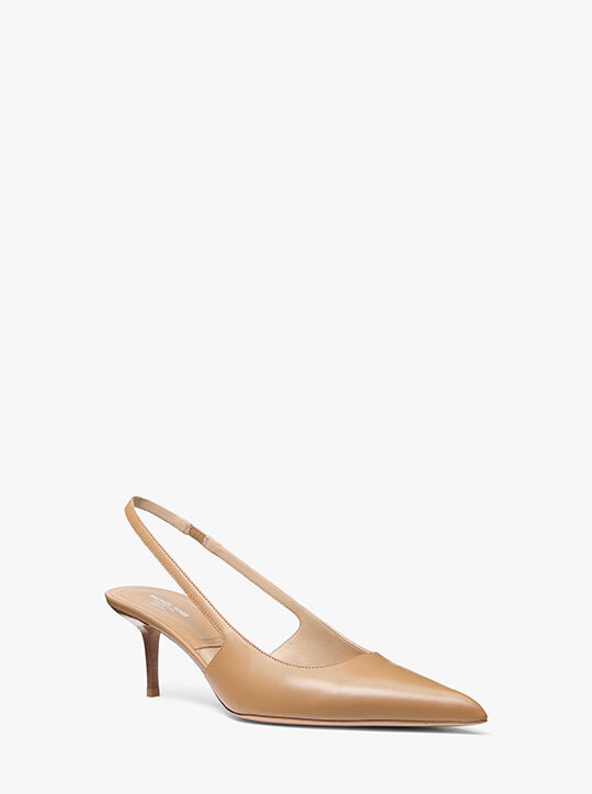 michael kors emma leather slingback pump