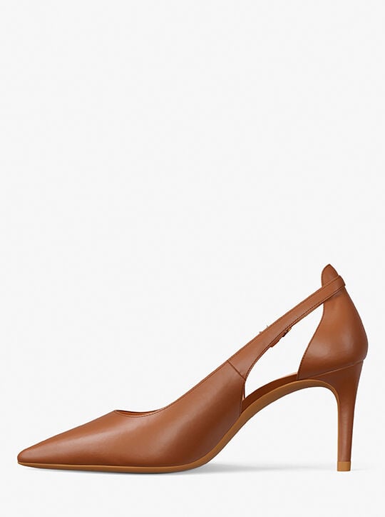Leather Slingback Pump michael kors leather slingback pump
