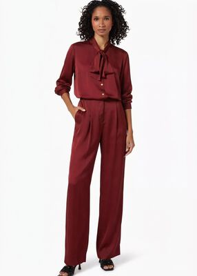 michael kors drapey satin wide leg pants