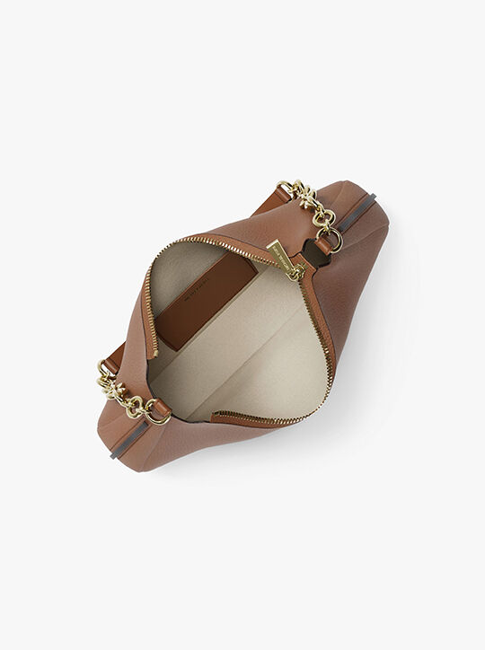 michael kors nolita medium pebbled leather chain pochette