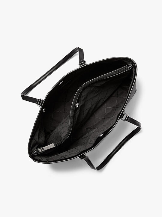 Sheila Large Signature Logo and Metallic Tote Bag michael kors sheila large signature logo and metallic tote bag