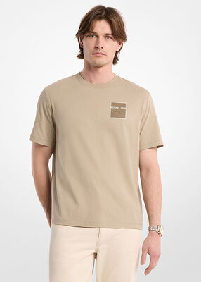 michael kors graphic logo cotton t shirt