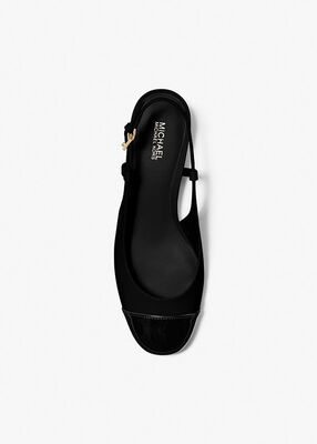 michael kors perla leather slingback flat
