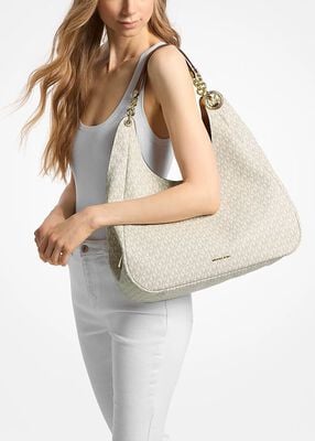 michael kors ellie large signature logo shoulder bag