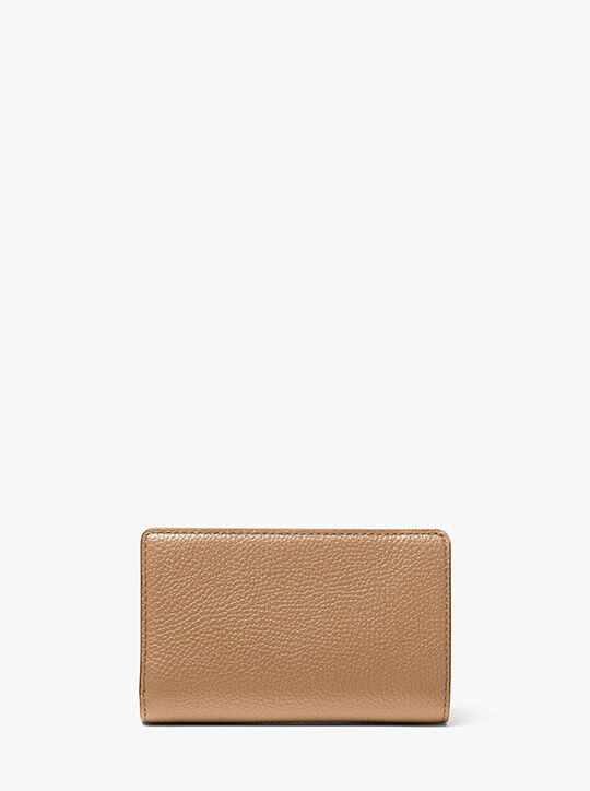 michael kors medium pebbled leather wallet