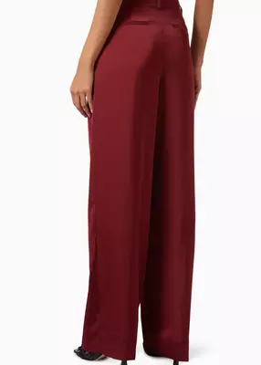 michael kors drapey satin wide leg pants
