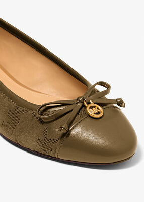 michael kors piper flex logo stitched suede