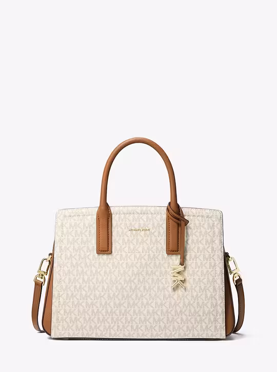 michael kors laila medium signature logo satchel